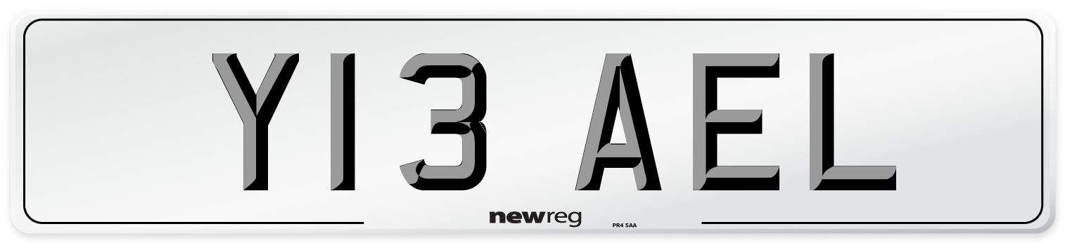 Y13 AEL Number Plate from New Reg